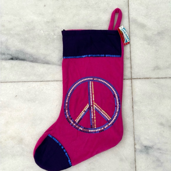 Old Navy Christmas Stocking Pink Purple Sequin NWT - Picture 3 of 7